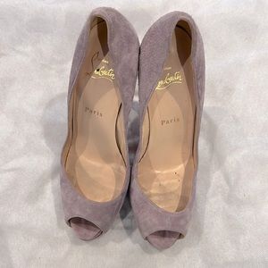Christian Louboutain size 9.5 purple suede heals